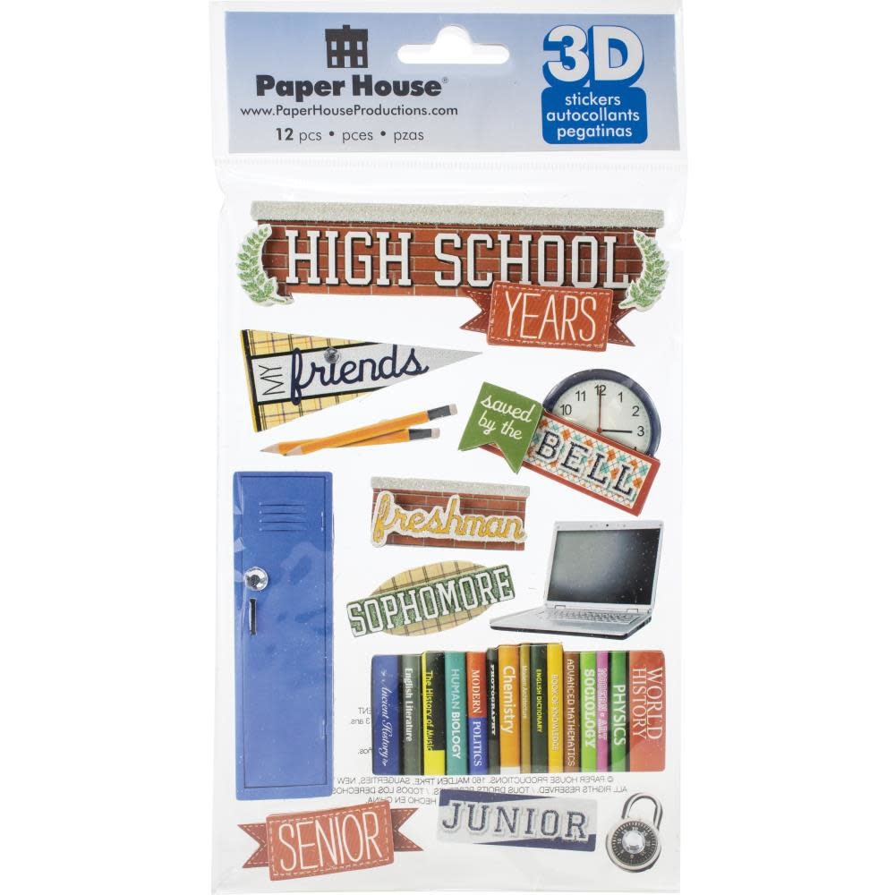 PAPER HOUSE PRODUCTIONS PAPER HOUSE HIGH SCHOOL 3D STICKERS