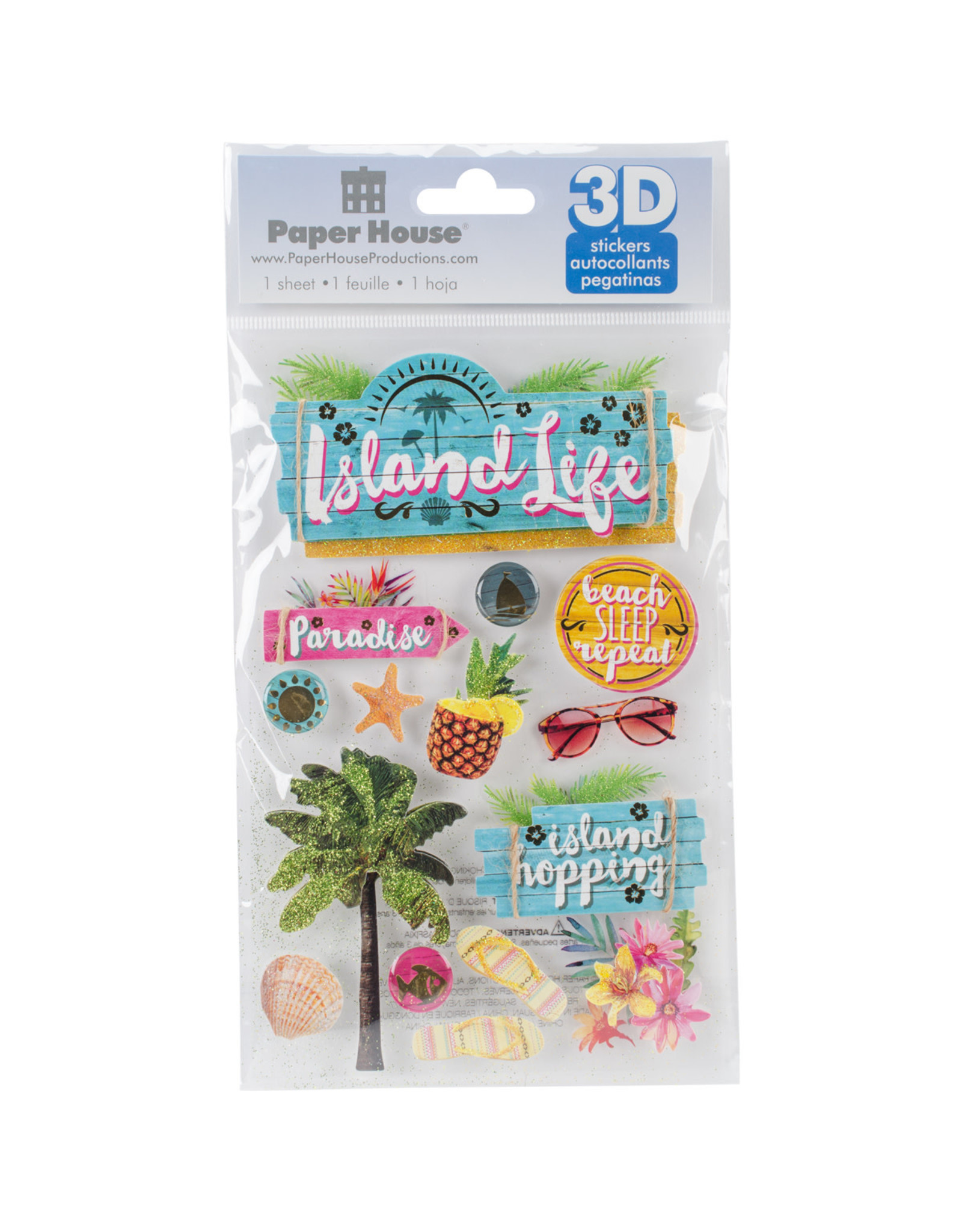 PAPER HOUSE PRODUCTIONS PAPER HOUSE ISLAND LIFE 3D STICKERS