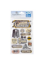 PAPER HOUSE PRODUCTIONS PAPER HOUSE WEDDING THE GROOM 3D STICKERS