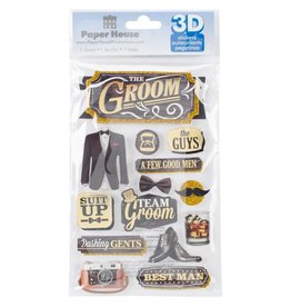 PAPER HOUSE PRODUCTIONS PAPER HOUSE WEDDING THE GROOM 3D STICKERS