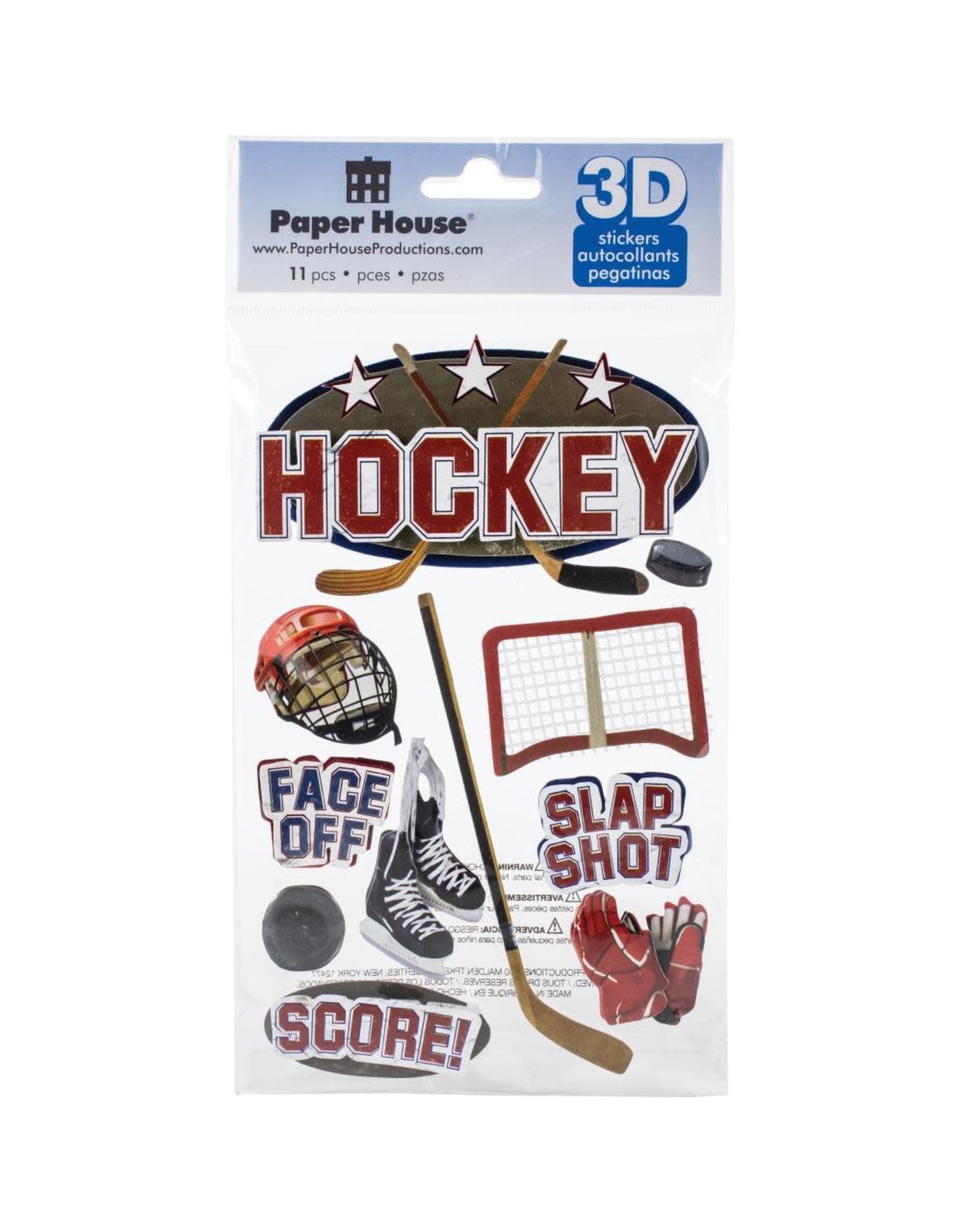 PAPER HOUSE PRODUCTIONS PAPER HOUSE ICE HOCKEY 3D STICKERS