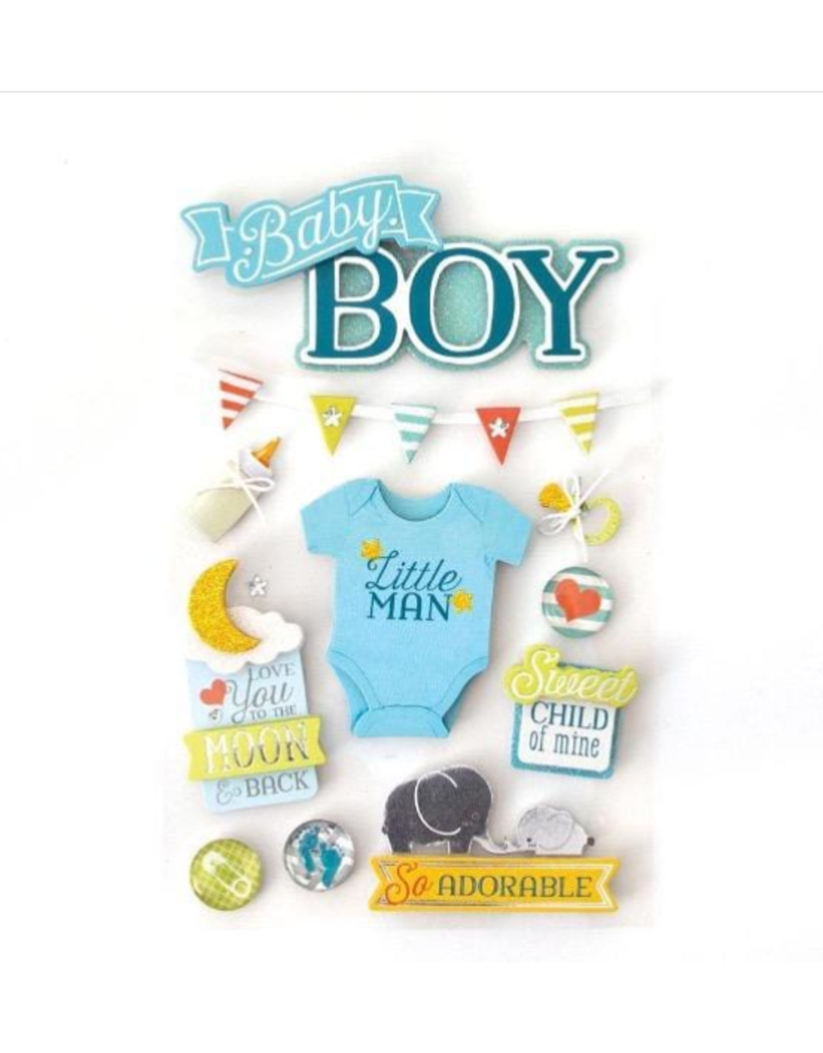 PAPER HOUSE PRODUCTIONS PAPER HOUSE BABY BOY 3D STICKERS