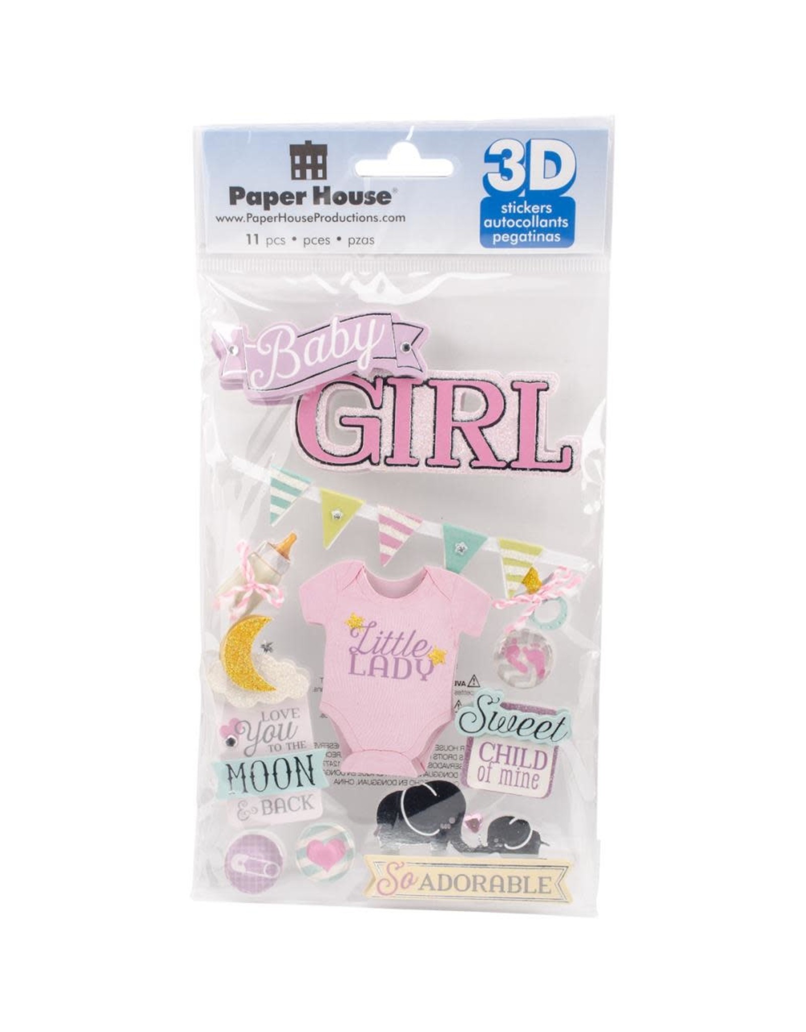 PAPER HOUSE PRODUCTIONS PAPER HOUSE BABY GIRL 3D STICKERS