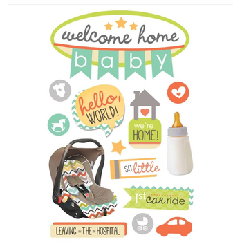 PAPER HOUSE PRODUCTIONS PAPER HOUSE WELCOME HOME BABY 3D STICKERS
