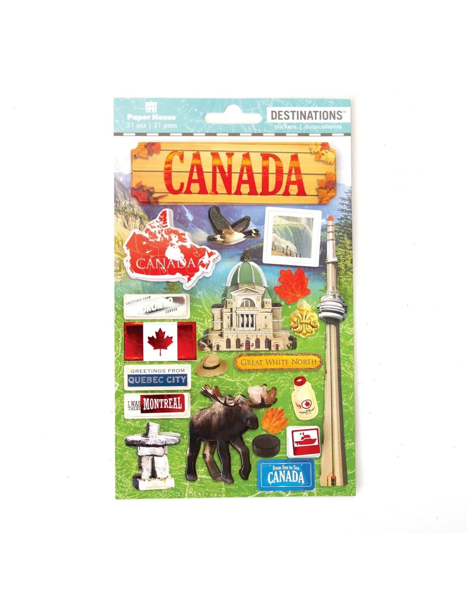 PAPER HOUSE PRODUCTIONS PAPER HOUSE DESTINATIONS CANADA 3D STICKERS