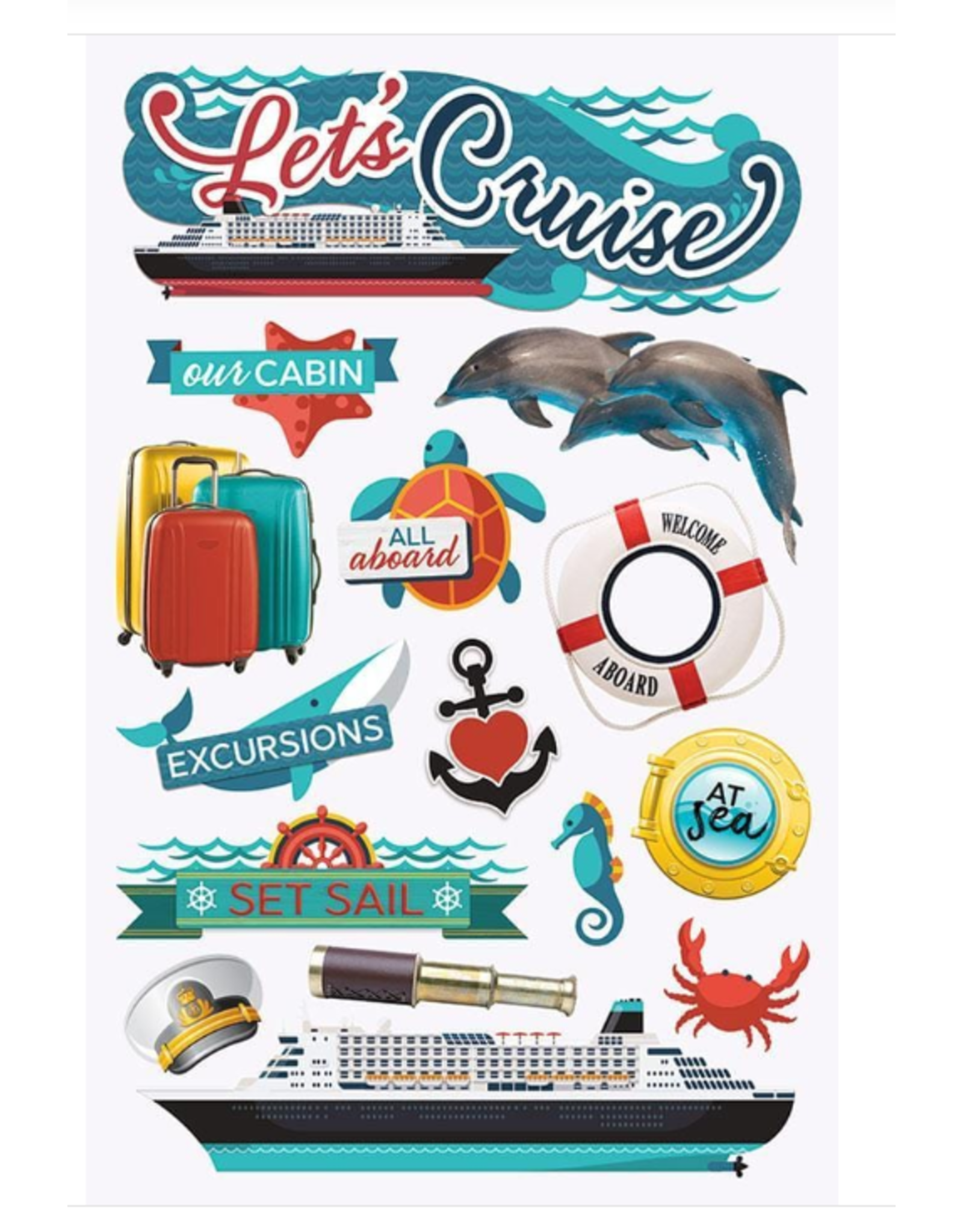 PAPER HOUSE PRODUCTIONS PAPER HOUSE LET'S CRUISE 3D STICKERS