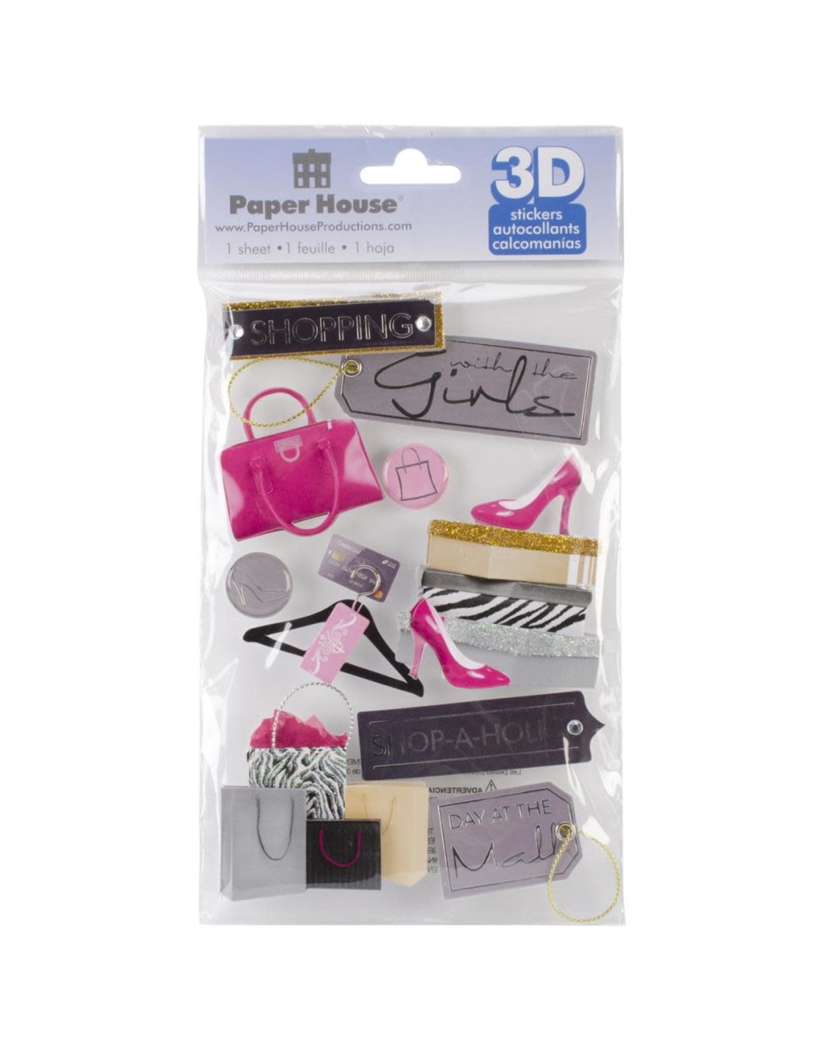 PAPER HOUSE PRODUCTIONS PAPER HOUSE SHOPPING GIRLS 3D STICKERS