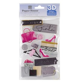 PAPER HOUSE PRODUCTIONS PAPER HOUSE SHOPPING GIRLS 3D STICKERS