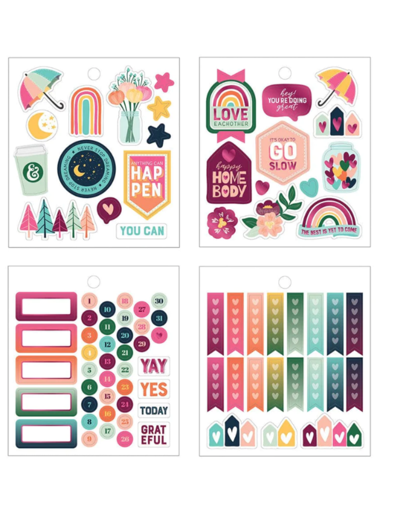 PAPER HOUSE PRODUCTIONS PAPER HOUSE THIS IS US SHAWNA CLINGERMAN BEAUTIFUL LIFE PLANNER STICKERS