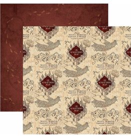 PAPER HOUSE PRODUCTIONS PAPER HOUSE WIZARDING WORLD OF HARRY POTTER MARAUDER'S MAP 12x12 CARDSTOCK