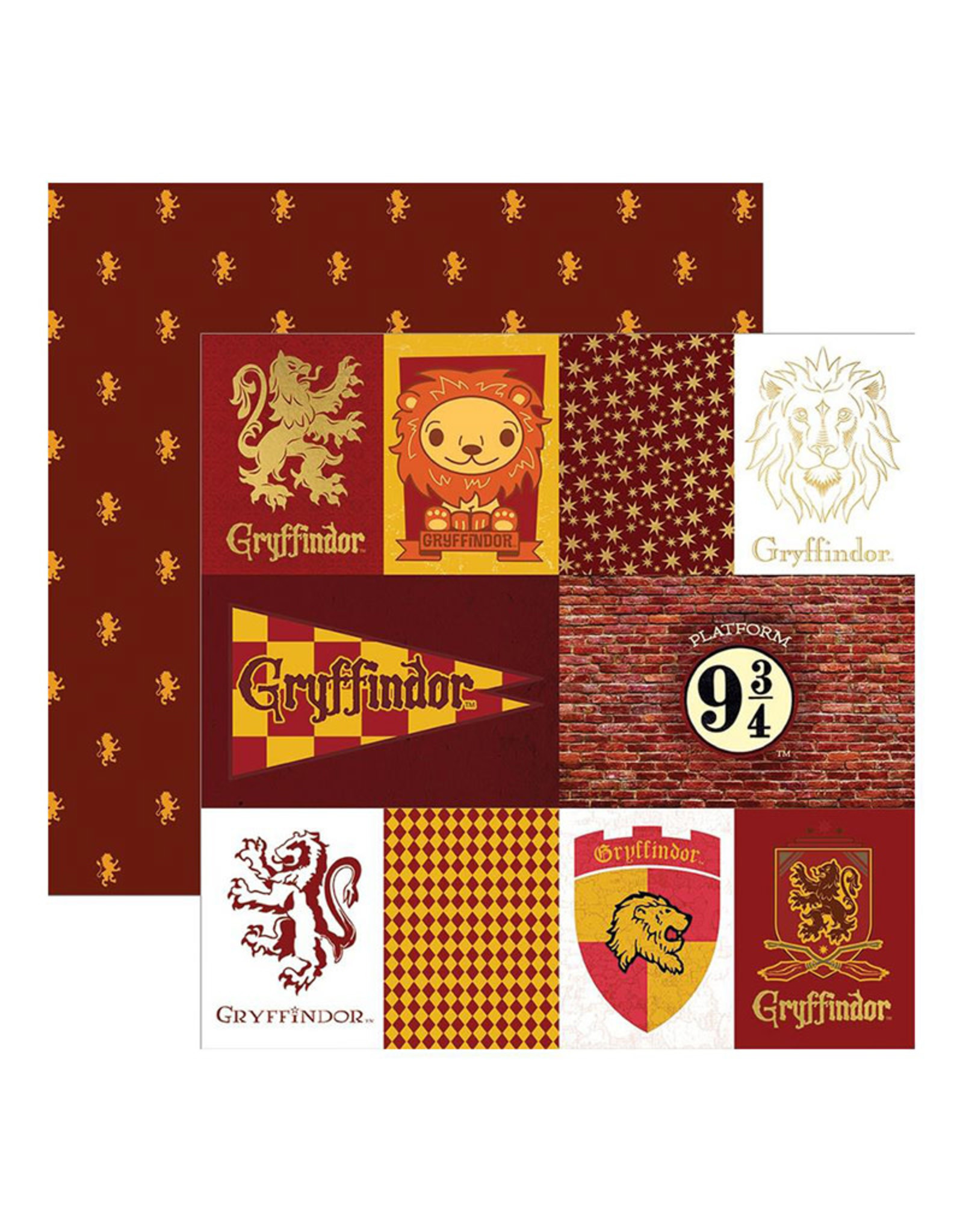 PAPER HOUSE PRODUCTIONS PAPER HOUSE HARRY POTTER GRYFFINDOR TAG PAPER 12X12