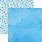 PAPER HOUSE PRODUCTIONS PAPER HOUSE BRIGHT BLUE WATERCOLOR HEARTS 12X12 CARDSTOCK