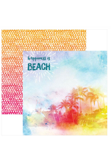 PAPER HOUSE PRODUCTIONS PAPER HOUSE A DAY AT THE BEACH FOIL 12X12 CARDSTOCK