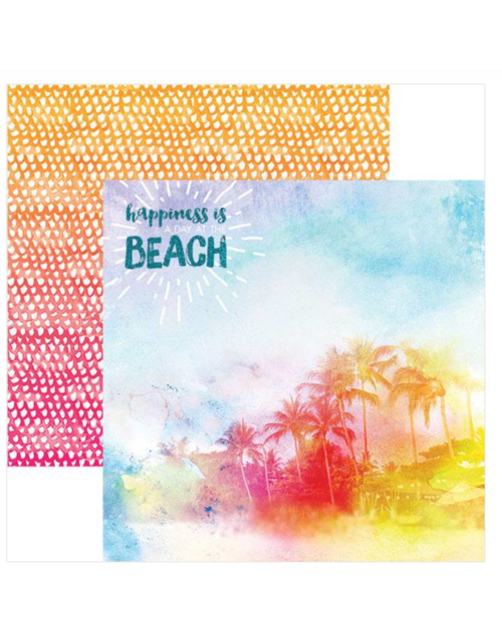PAPER HOUSE PRODUCTIONS PAPER HOUSE A DAY AT THE BEACH FOIL 12X12 CARDSTOCK