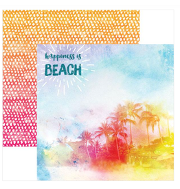 PAPER HOUSE PRODUCTIONS PAPER HOUSE A DAY AT THE BEACH FOIL 12X12 CARDSTOCK