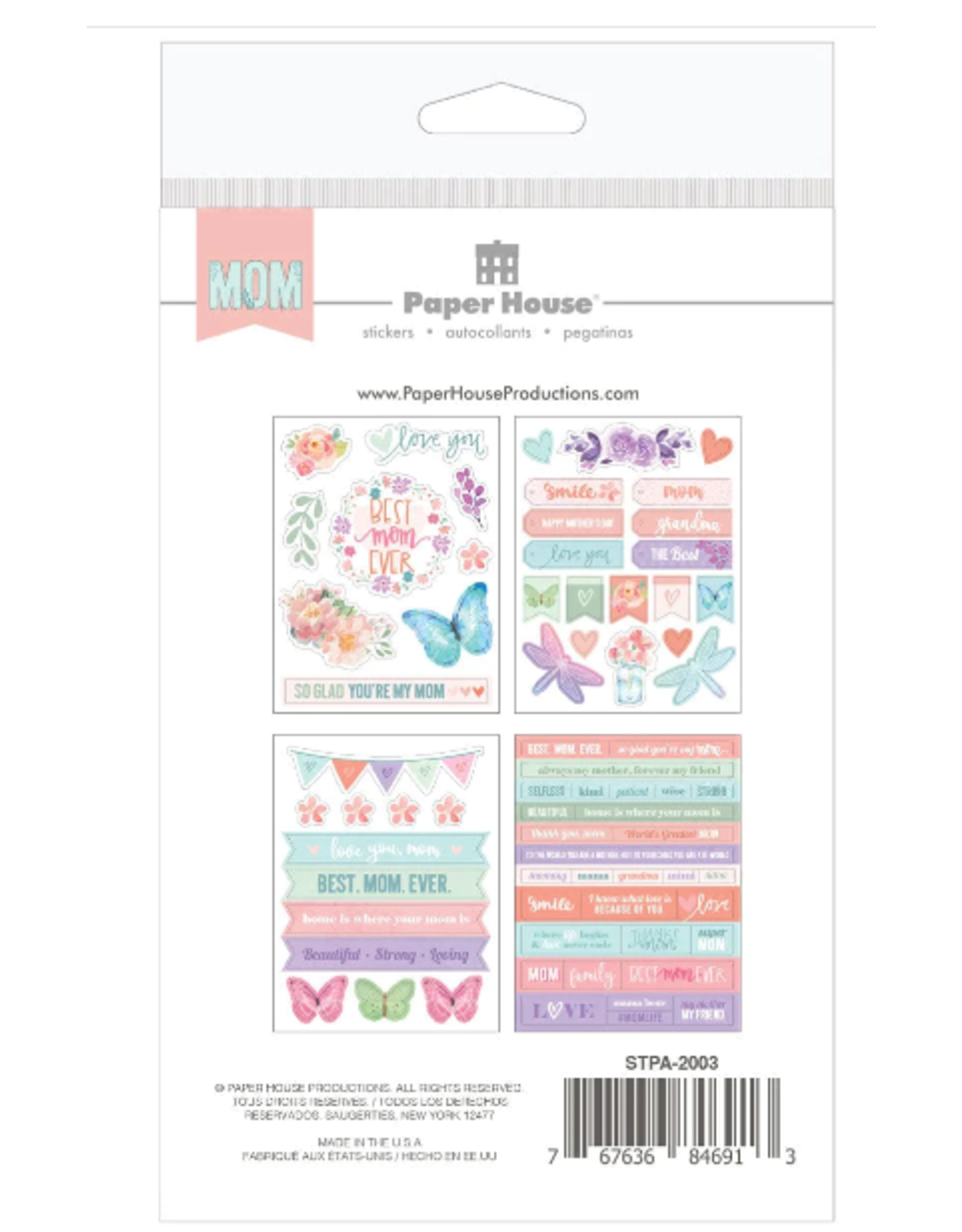 PAPER HOUSE PRODUCTIONS PAPER HOUSE BEST MOM EVER STICKER PACK