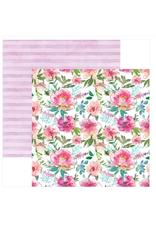 PAPER HOUSE PRODUCTIONS PAPER HOUSE FLORAL AND STRIPES 12X12 CARDSTOCK