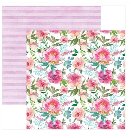 PAPER HOUSE PRODUCTIONS PAPER HOUSE FLORAL AND STRIPES 12X12 CARDSTOCK