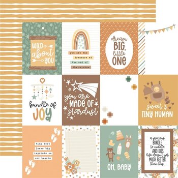 ECHO PARK PAPER ECHO PARK OUR BABY 3x4 JOURNALING CARDS 12x12 CARDSTOCK