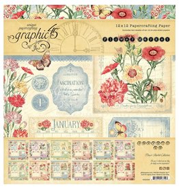 GRAPHIC 45 GRAPHIC 45 FLOWER MARKET 12X12 COLLECTION PACK
