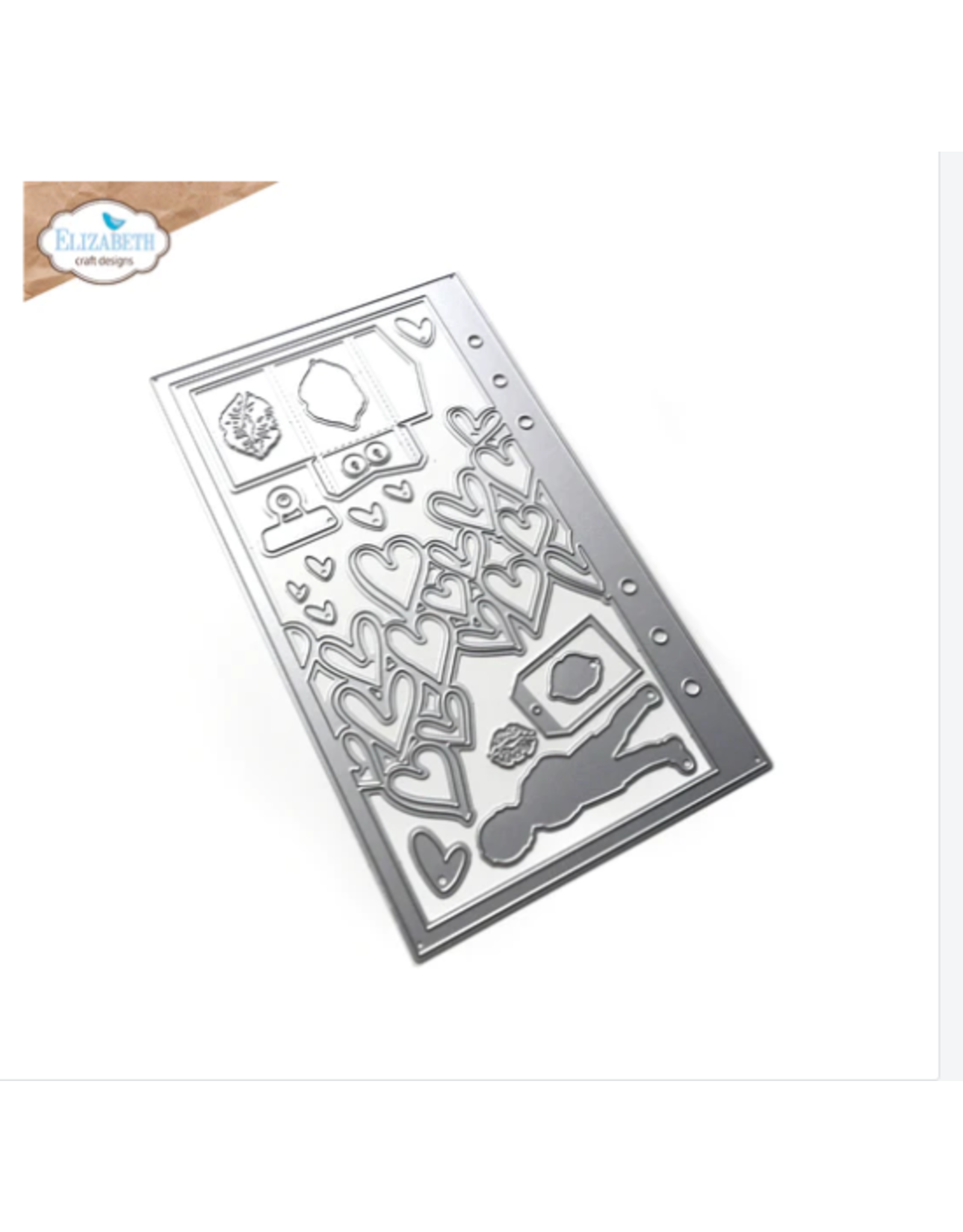 ELIZABETH CRAFT DESIGNS ELIZABETH CRAFT DESIGNS PLANNER ESSENTIALS 57 HEART OVERLAY DIE SET