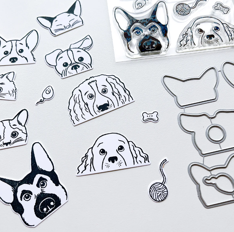 CATHERINE POOLER DESIGNS CATHERINE POOLER MORE PEEKING PETS DIE SET