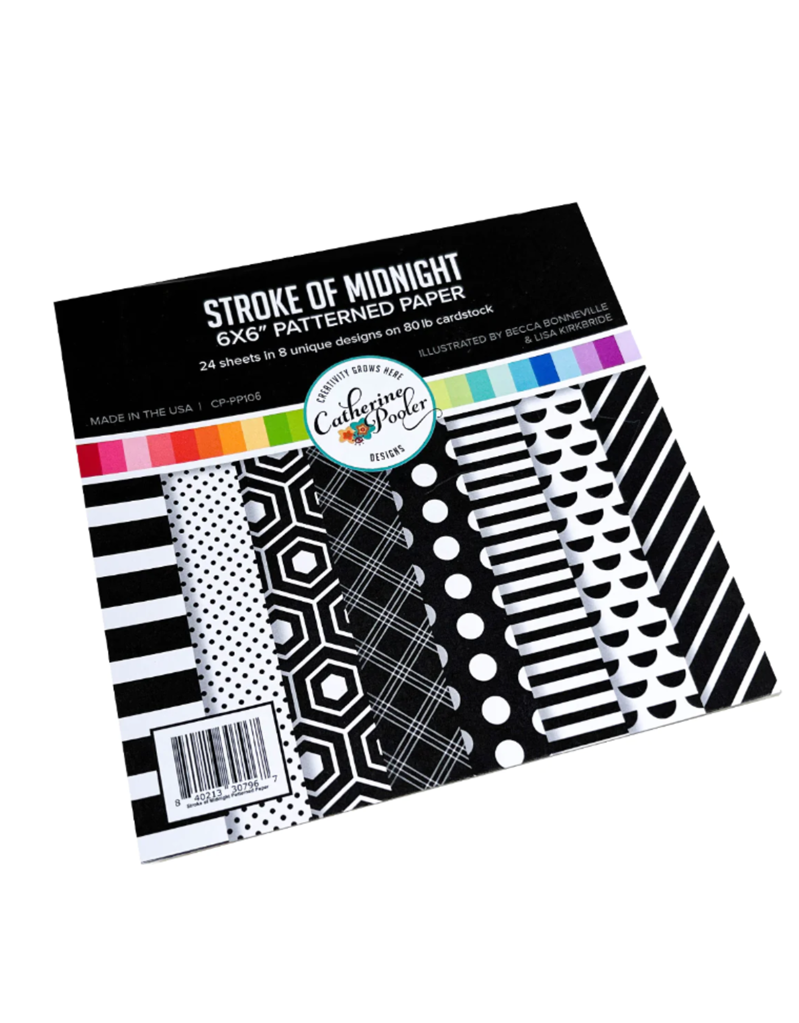 CATHERINE POOLER DESIGNS CATHERINE POOLER STROKE OF MIDNIGHT 6x6 PAPER PAD 24 SHEETS