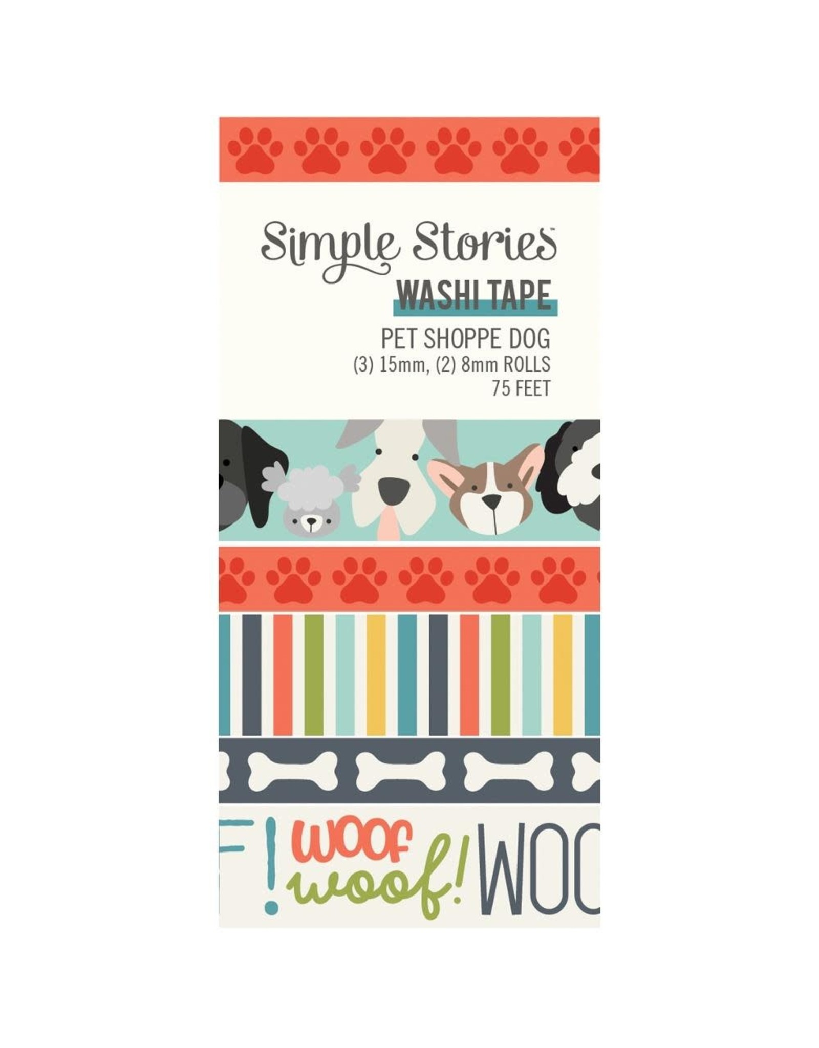 SIMPLE STORIES SIMPLE STORIES PET SHOPPE DOG WASHI TAPE