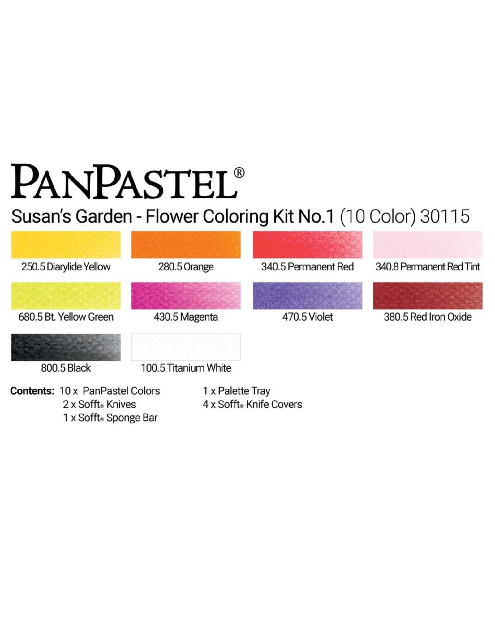 PAN PASTELS PAN PASTELS ULTRA SOFT ARTIST PASTEL SET SUSAN'S GARDEN FLOWER COLORING KIT 1