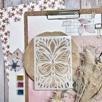 CHOU & FLOWERS CHOU & FLOWERS VICTORIA STREET COLLECTION LES POCHOIRS A6 PAPILLON