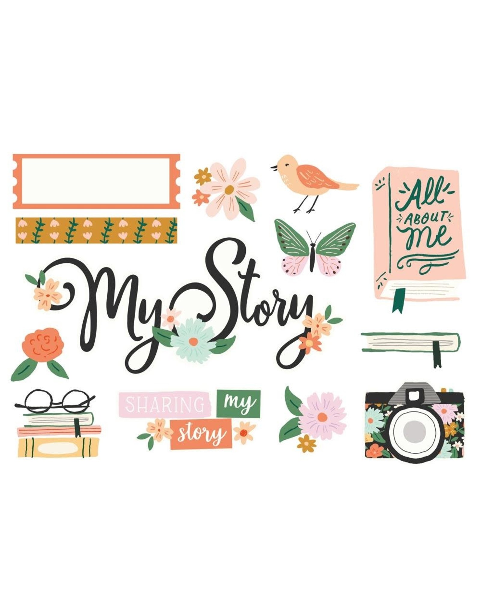 SIMPLE STORIES SIMPLE STORIES SIMPLE PAGES MY STORY PAGE PIECES 13/PK