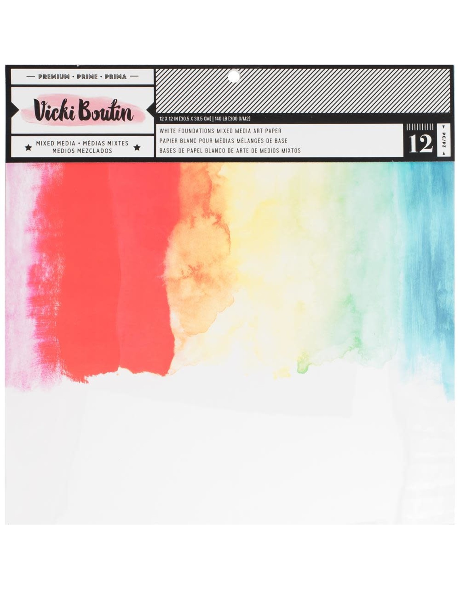 AMERICAN CRAFTS AMERICAN CRAFTS VICKI BOUTIN WHITE FOUNDATIONS MIXED MEDIA ART PAPER 12 SHEETS
