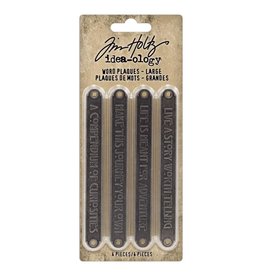 ADVANTUS TIM HOLTZ IDEA-OLOGY LARGE METAL WORD PLAQUES 4/PK