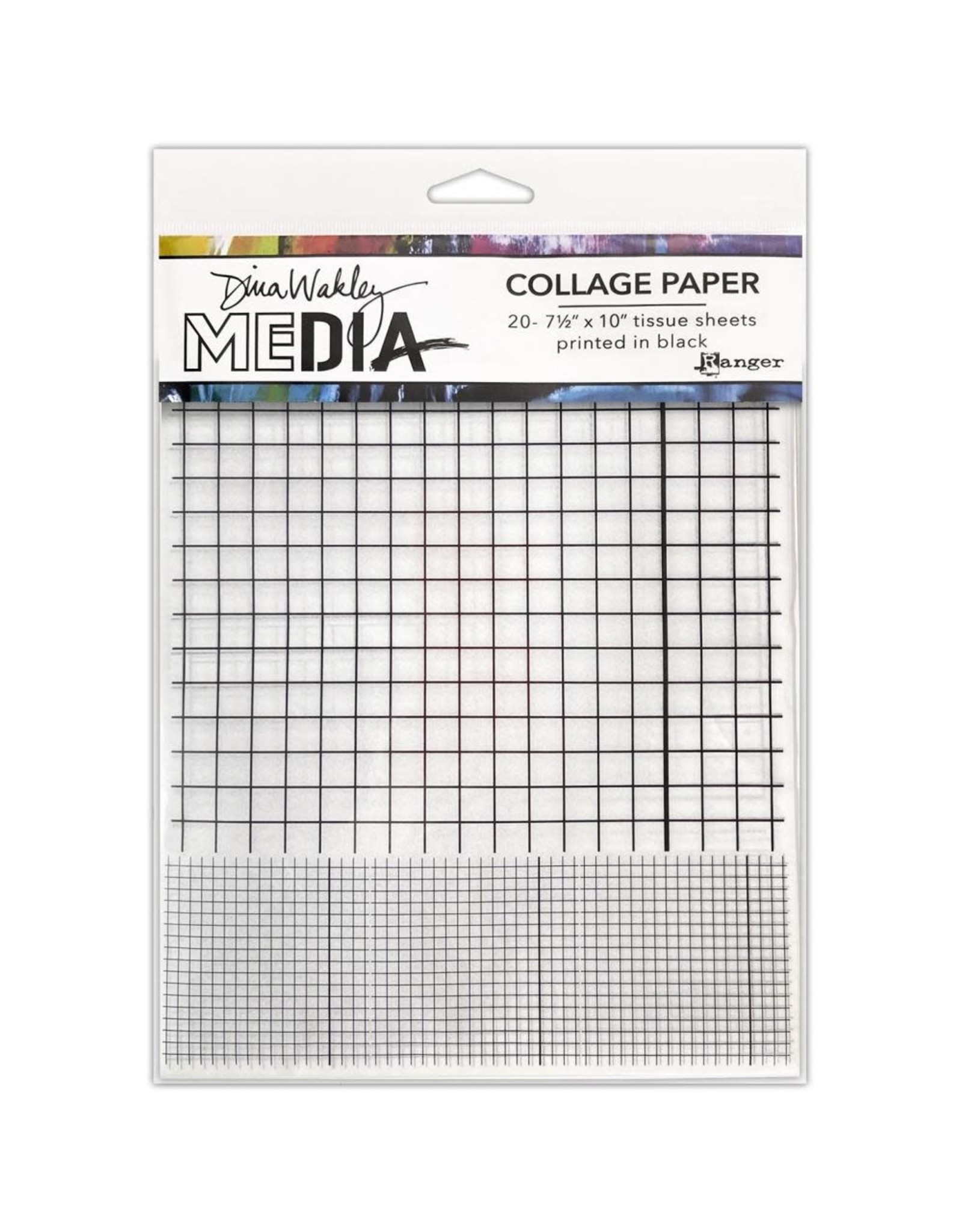 RANGER RANGER DINA WAKLEY MEDIA COLLAGE TISSUE PAPER GRIDS 20PK 7.5X10