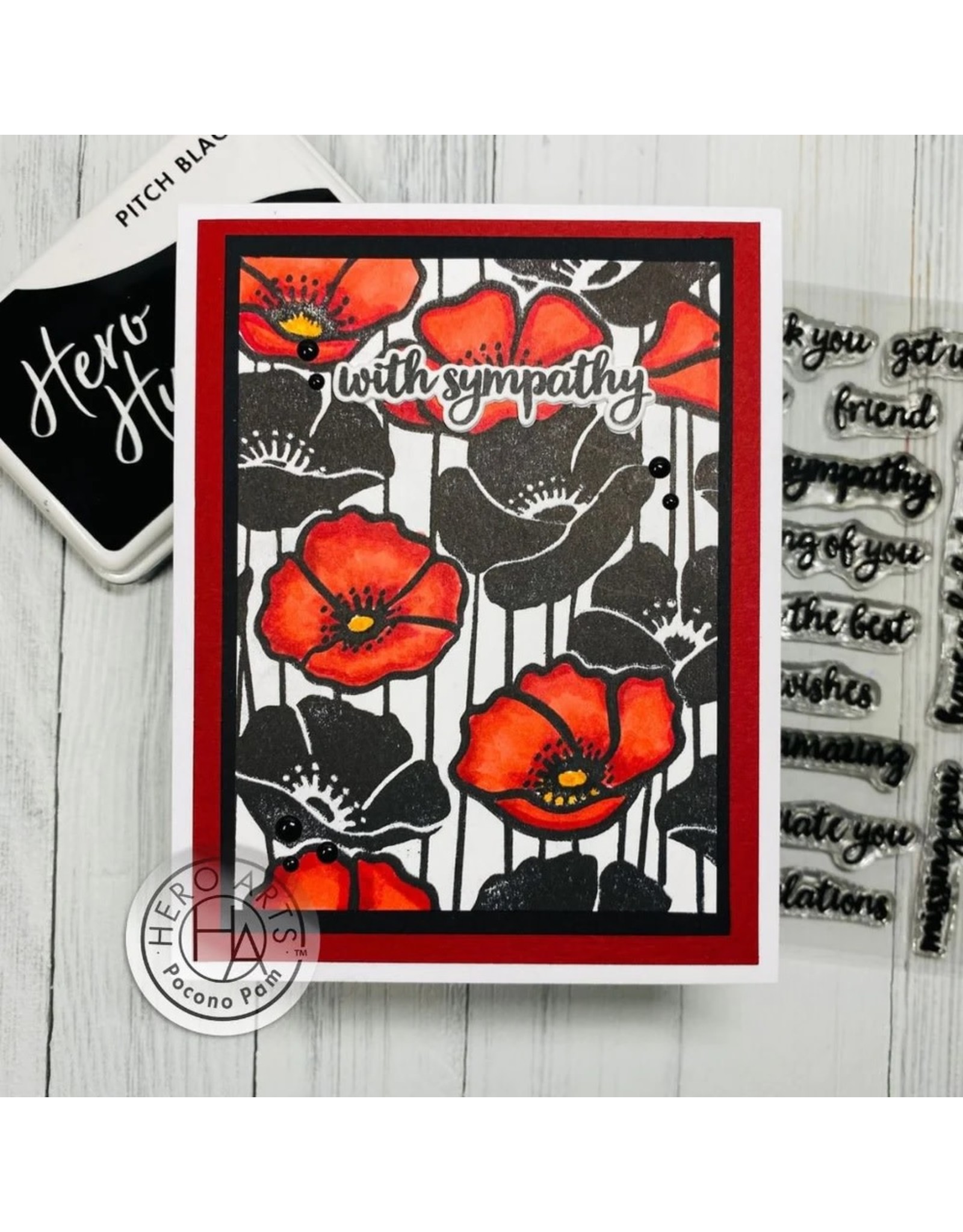 HERO ARTS HERO ARTS POPPY FIELD BOLD PRINTS 6x6 CLING STAMP