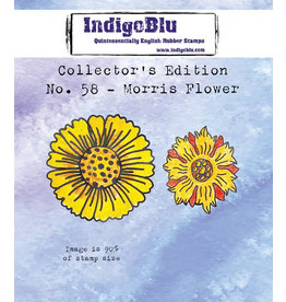 INDIGO BLU INDIGOBLU COLLECTOR'S EDITION NO. 58 MORRIS FLOWER A7 CLING STAMP