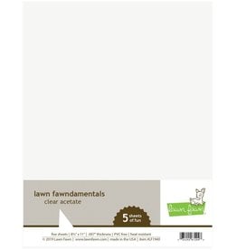 LAWN FAWN LAWN FAWN CLEAR ACETATE 8.5x11 5PK