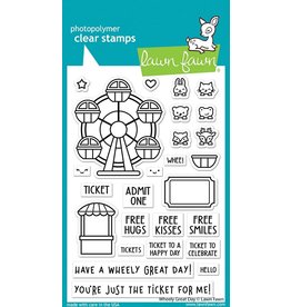 LAWN FAWN LAWN FAWN WHEELY GREAT DAY CLEAR STAMP SET