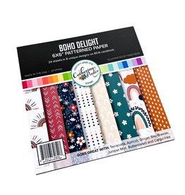 CATHERINE POOLER DESIGNS CATHERINE POOLER BOHO DELIGHTS 6x6 PAPER PAD 24 SHEETS