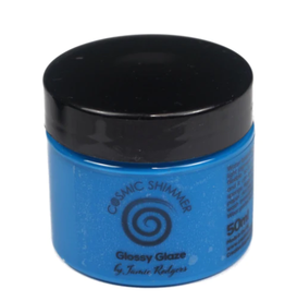 CREATIVE EXPRESSIONS CREATIVE EXPRESSION COSMIC SHIMMER JAMIE RODGERS CURIOUS BLUE GLOSSY GLAZE 50ml