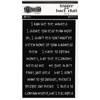 RANGER DYLUSIONS BIGGER BACK CHAT STICKERS BLACK SET #3