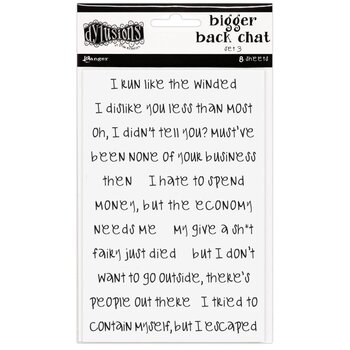 RANGER DYLUSIONS BIGGER BACK CHAT STICKERS WHITE SET #3