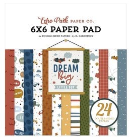 ECHO PARK PAPER ECHO PARK DREAM BIG LITTLE BOY 6x6 PAPER PAD 24 SHEETS