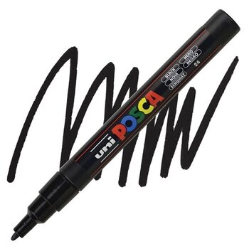 POSCA UNI POSCA BLACK OPAQUE WATER-BASED FINE PAINT MARKER