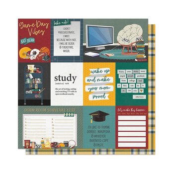 PHOTOPLAY PAPER PHOTOPLAY MICHELLE COLEMAN CAMPUS LIFE DORM ROOM 12x12 CARDSTOCK