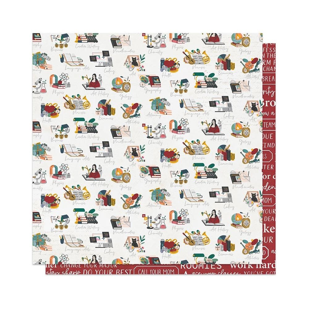 PHOTOPLAY PAPER PHOTOPLAY MICHELLE COLEMAN CAMPUS LIFE CORE CLASSES 12x12 CARDSTOCK