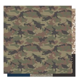 PHOTOPLAY PAPER PHOTOPLAY TRACI SMITH THE BRAVE CAMO 12x12 CARDSTOCK