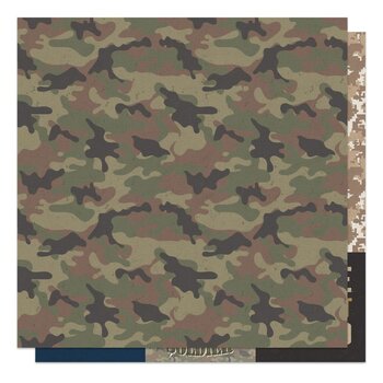 PHOTOPLAY PAPER PHOTOPLAY TRACI SMITH THE BRAVE CAMO 12x12 CARDSTOCK