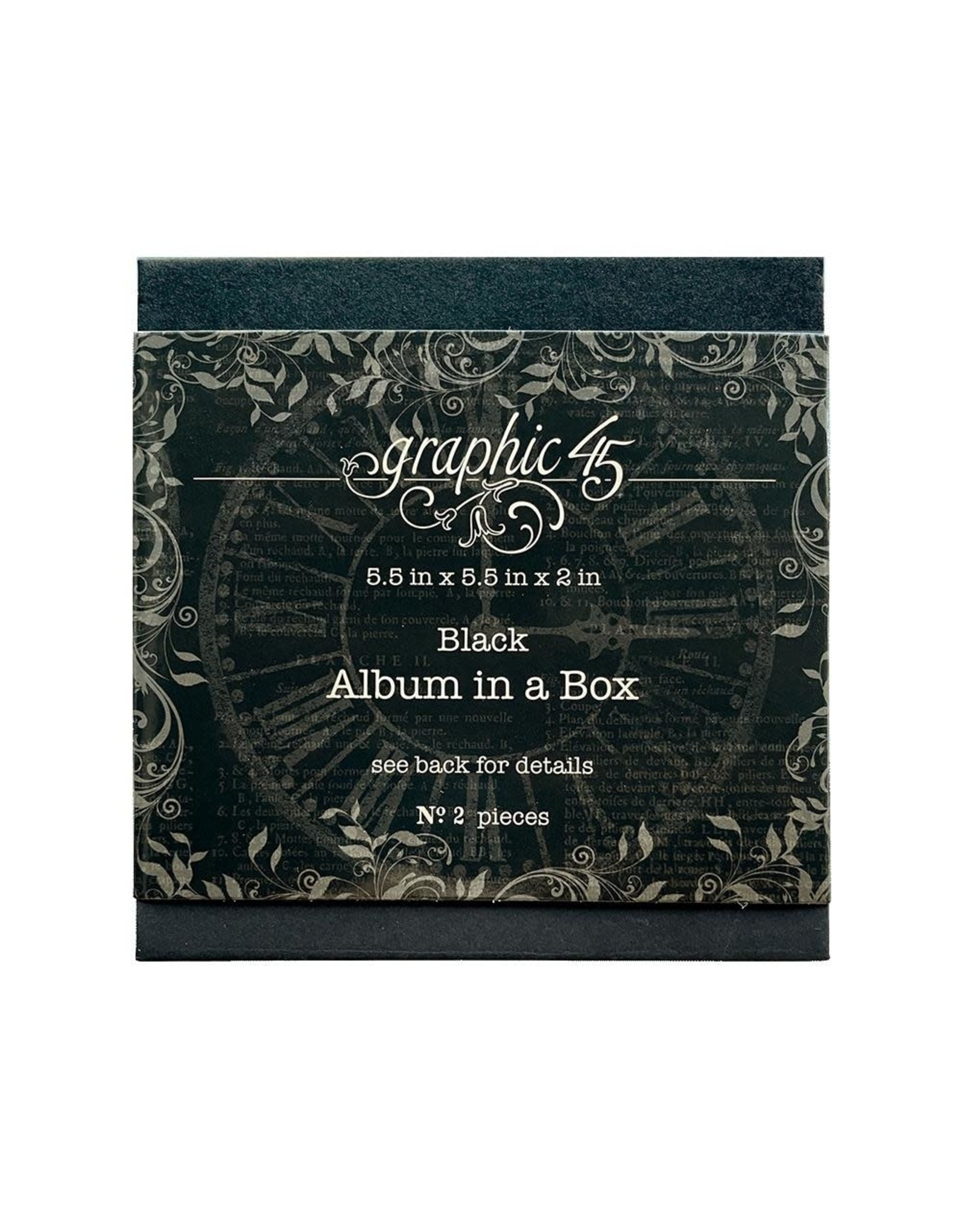 GRAPHIC 45 STAPLES BLACK ALBUM IN A BOX Scrapbook Centrale