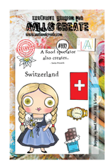 AALL & CREATE AALL & CREATE JANET KLEIN #892 SWITZERLAND A7 ACRYLIC STAMP SET